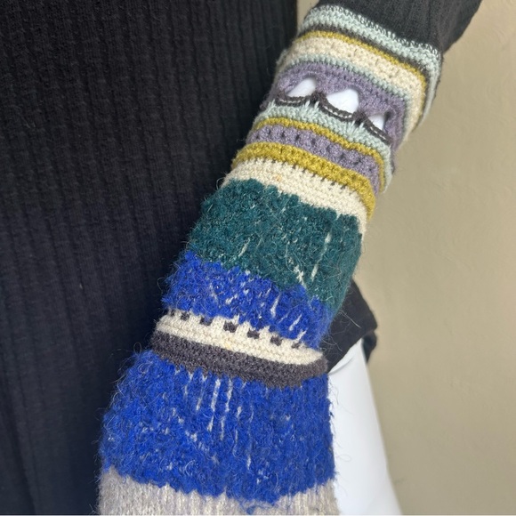 Free People Y2K-style Mixed Up Cuff Thermal Funnel Neck, Crochet, L - Picture 2 of 12